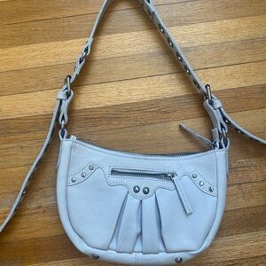 Free People White Leather Bag